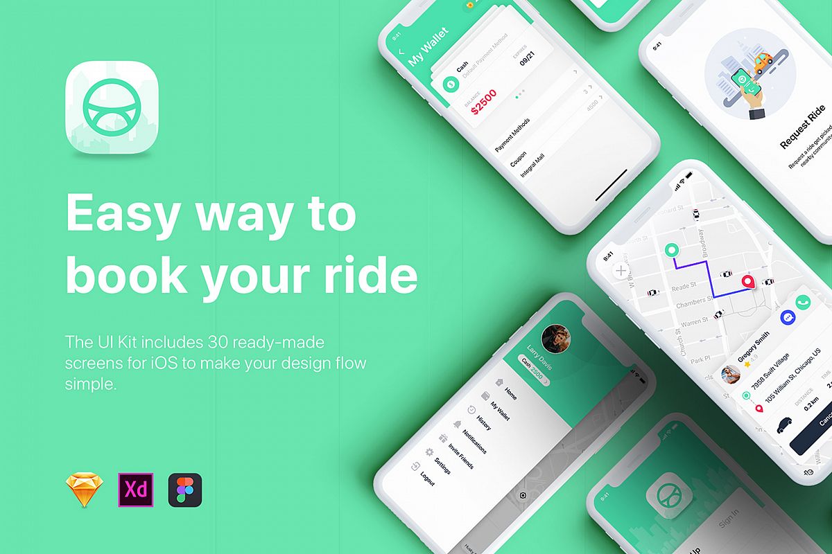 Aber Mobile UI Kit example image 1