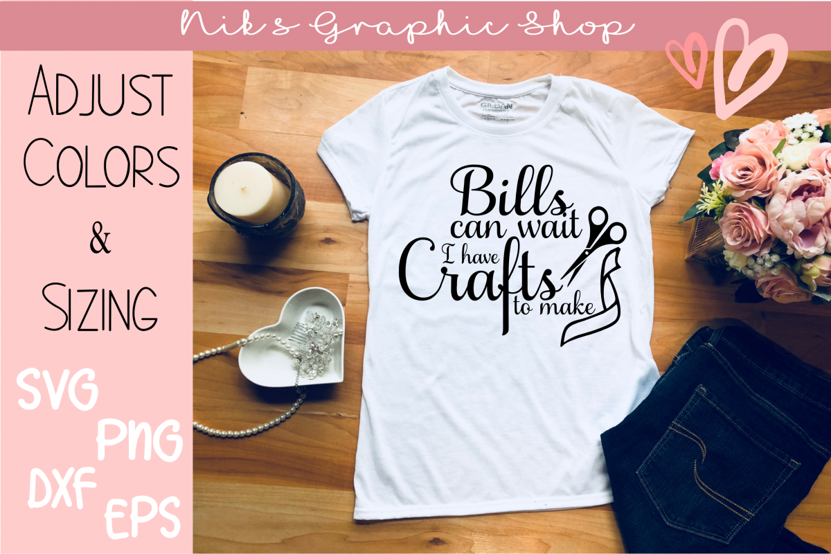 Craft Svg, Crafts Svg, Bills can wait, Crafts to make svg example image 1