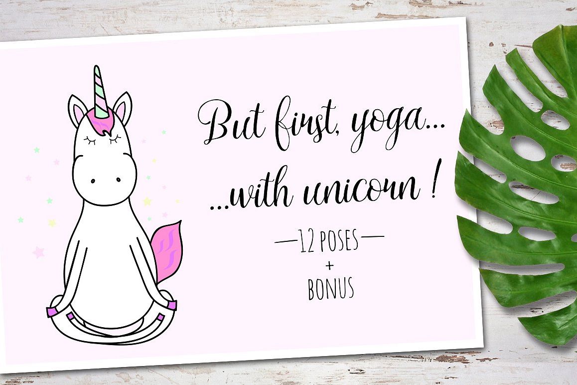 Unicorn's yoga set example image 1