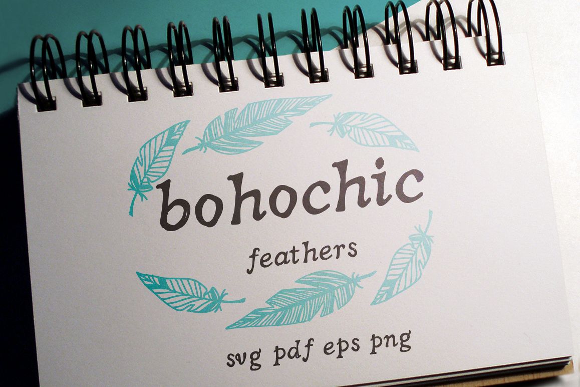 Boho-Chic Feathers Vectors example image 1