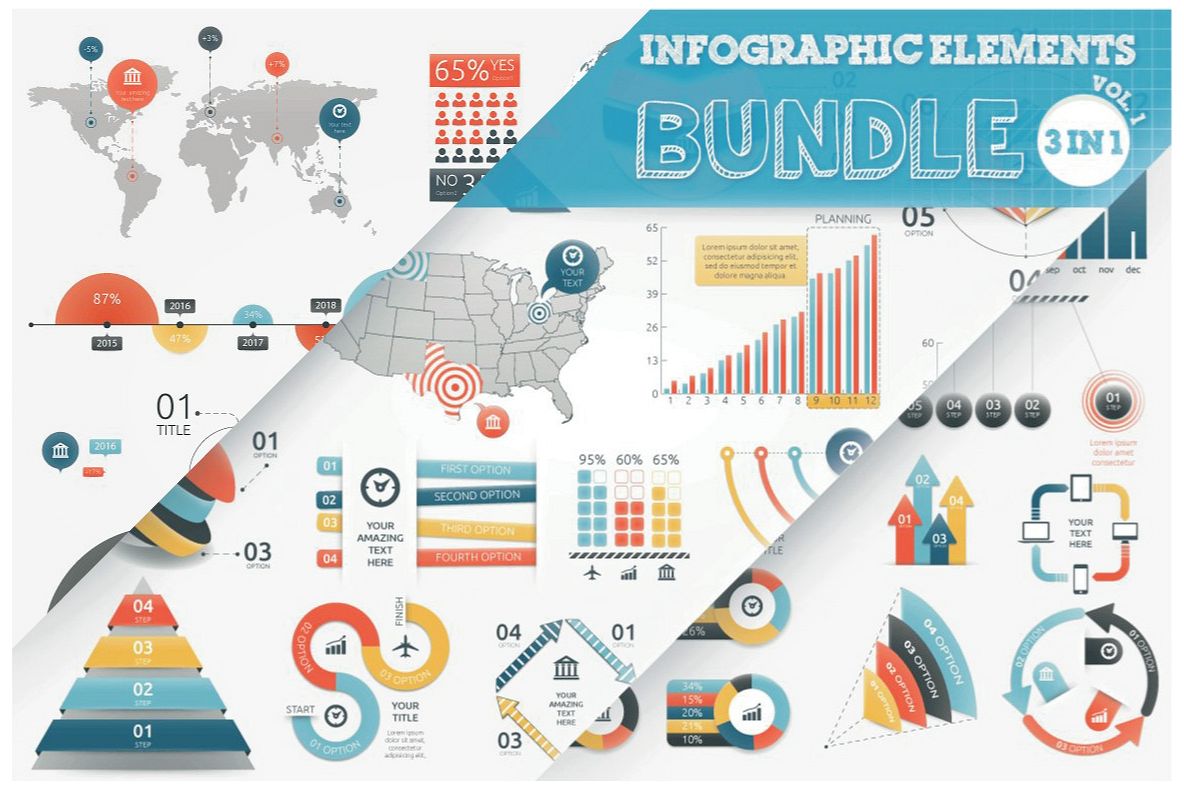 Infographic Elements Bundle (3 in 1) main
