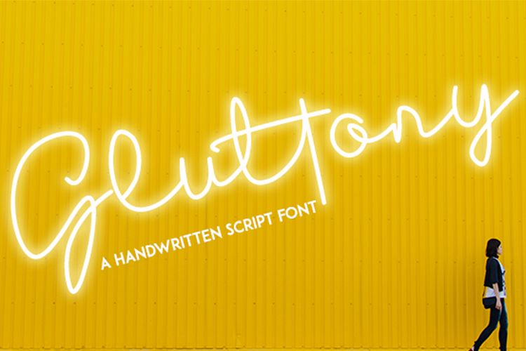 Gluttony - Script Font example image 1