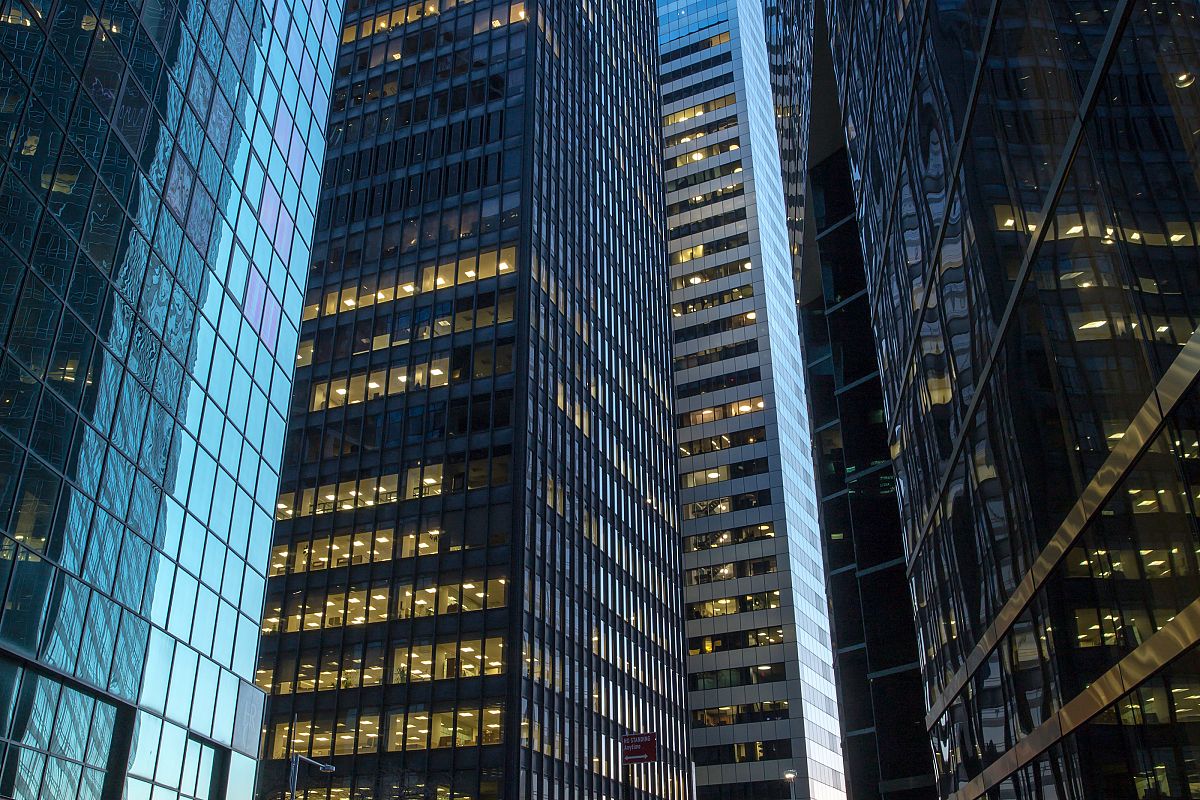 Downtown manhattan street view example image 1