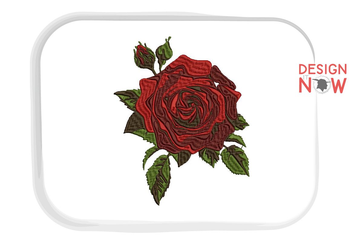 Rose Embroidery Design, Rose Embroidery, Flower Design example image 1