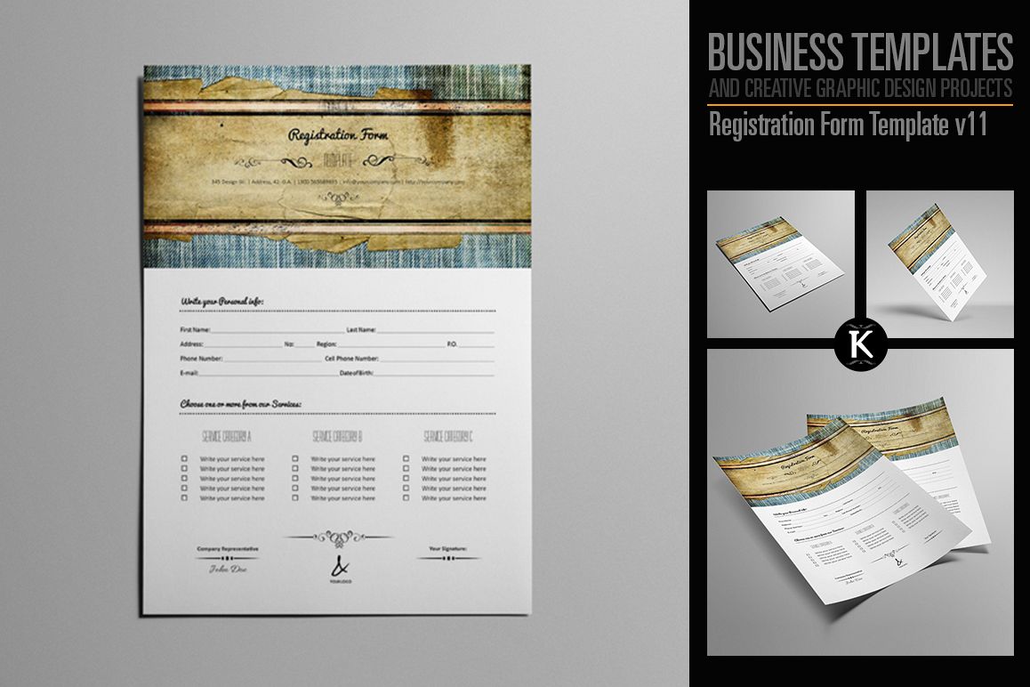 Registration Form Template v11 example image 1