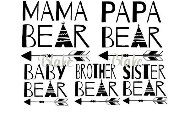 Bear Family Svg Mama Papa Bear Family Svg Mama Papa