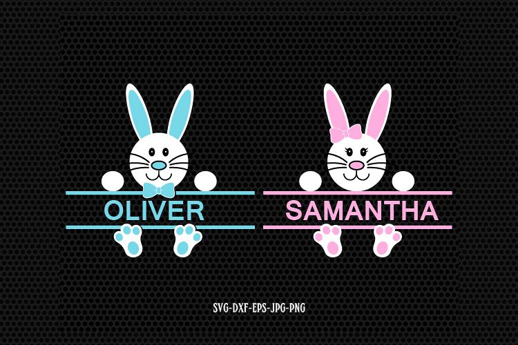easter bunny monogram frames example image 1
