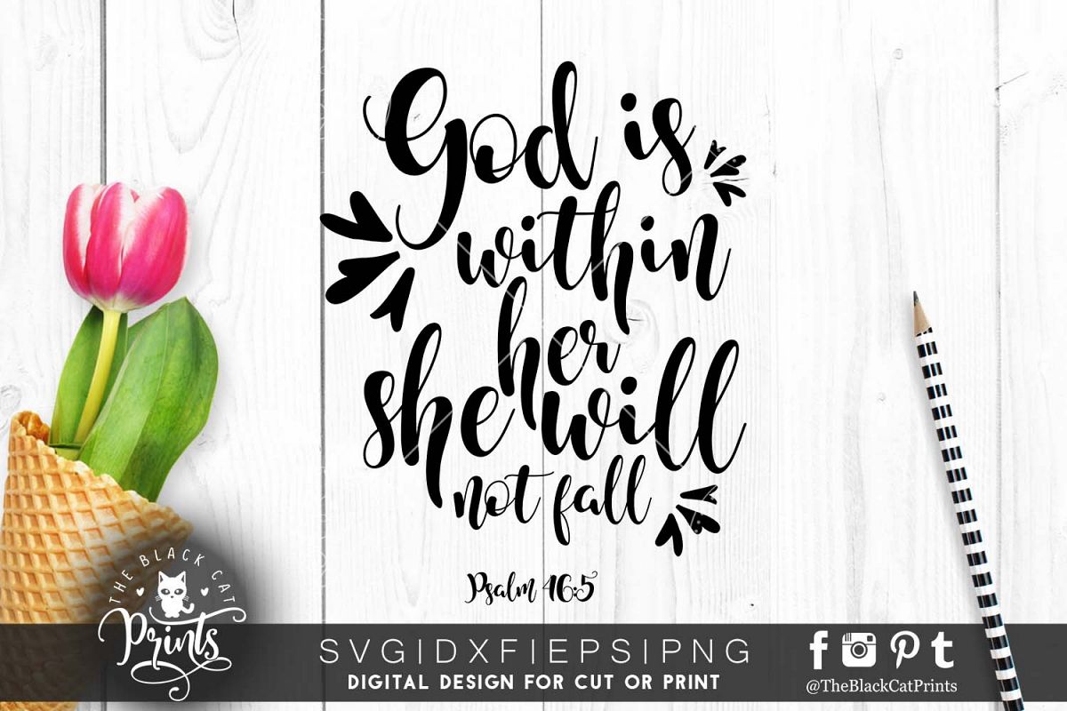 Psalm 465 SVG Bible verse SVG PNG EPS DXF example image 1