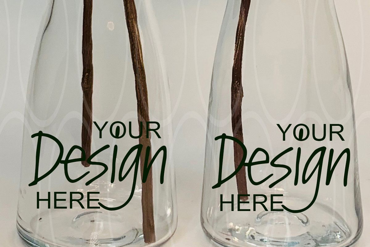 Blank Stylish glass vases Mockup Photographs Product Mock up example image 1