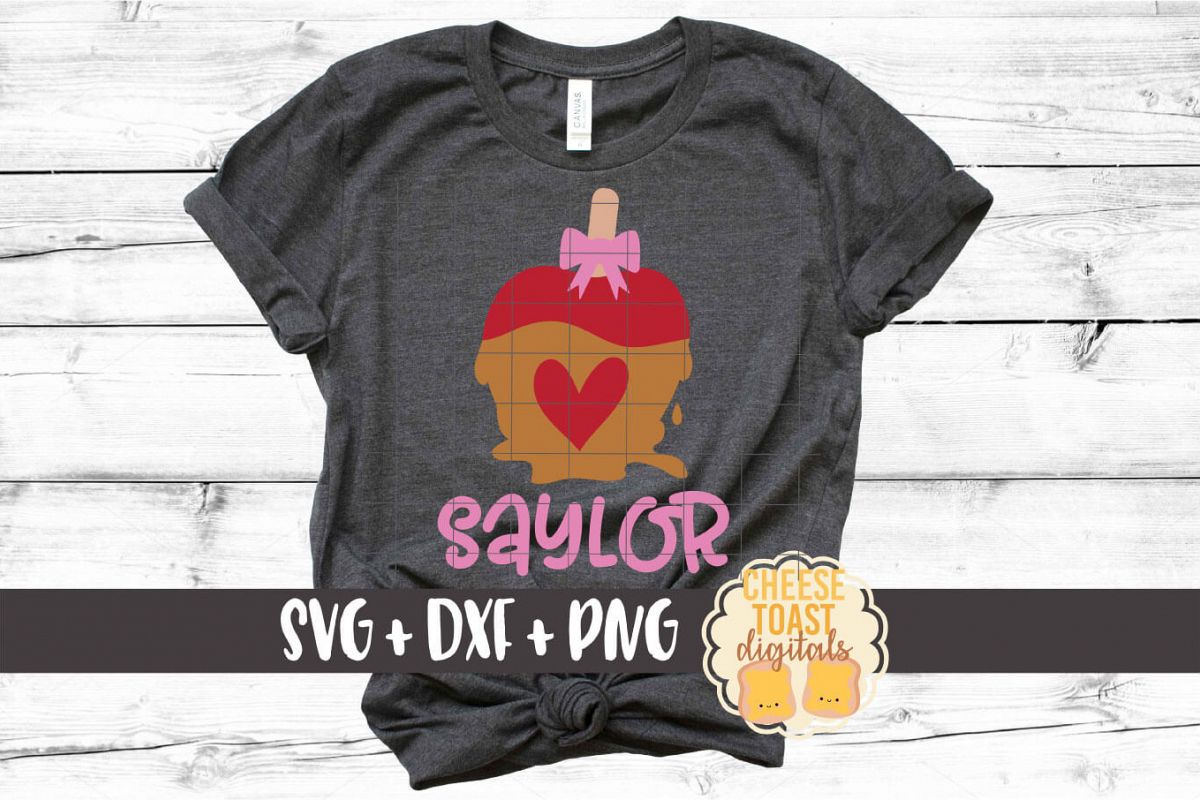 Caramel Apple - Fall SVG PNG DXF Cut Files example image 1