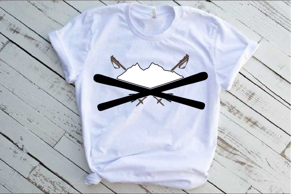Logo Mountains Ski Side svg Christmas santa 1062s example image 1