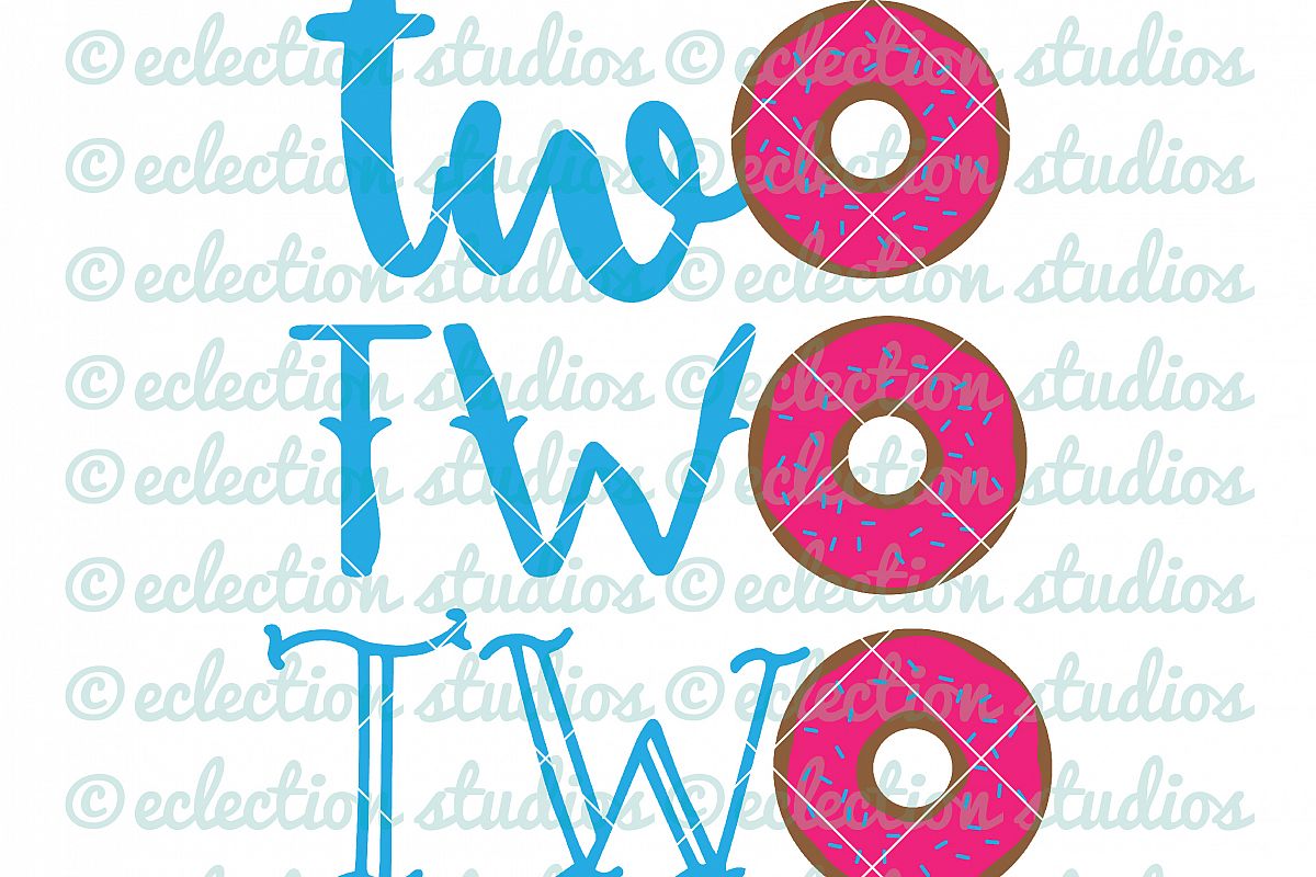 Download Birthday Donut TWO set SVG