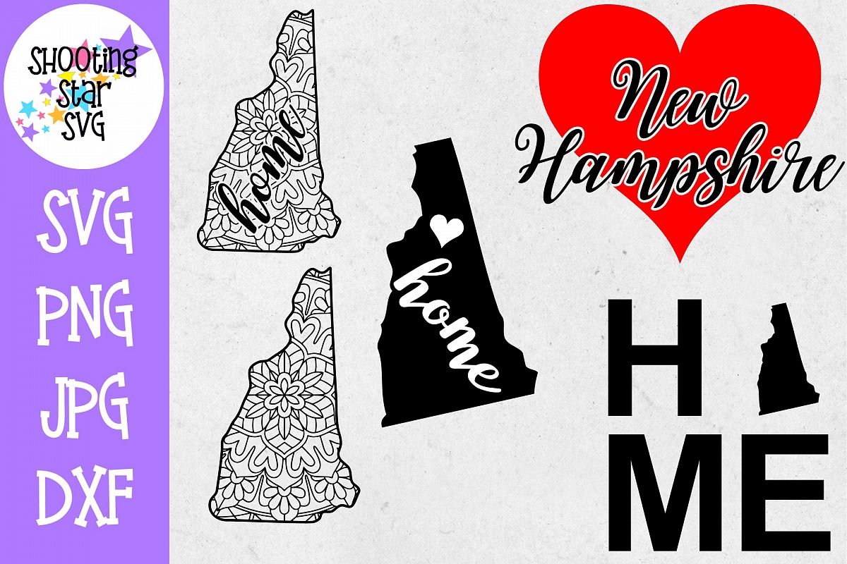 New Hampshire US State SVG Decal Bundle - 50 States SVG example image 1