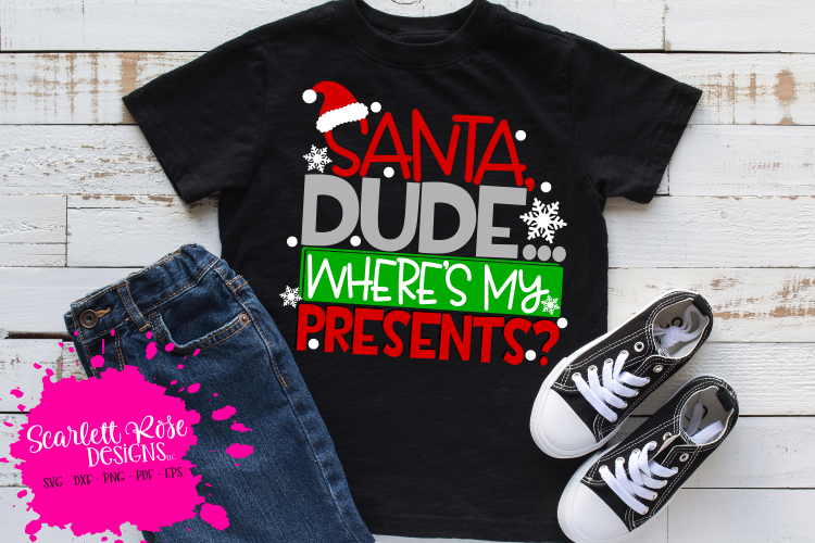 Santa Dude Where's My Presents SVG - Christmas SVG example image 1