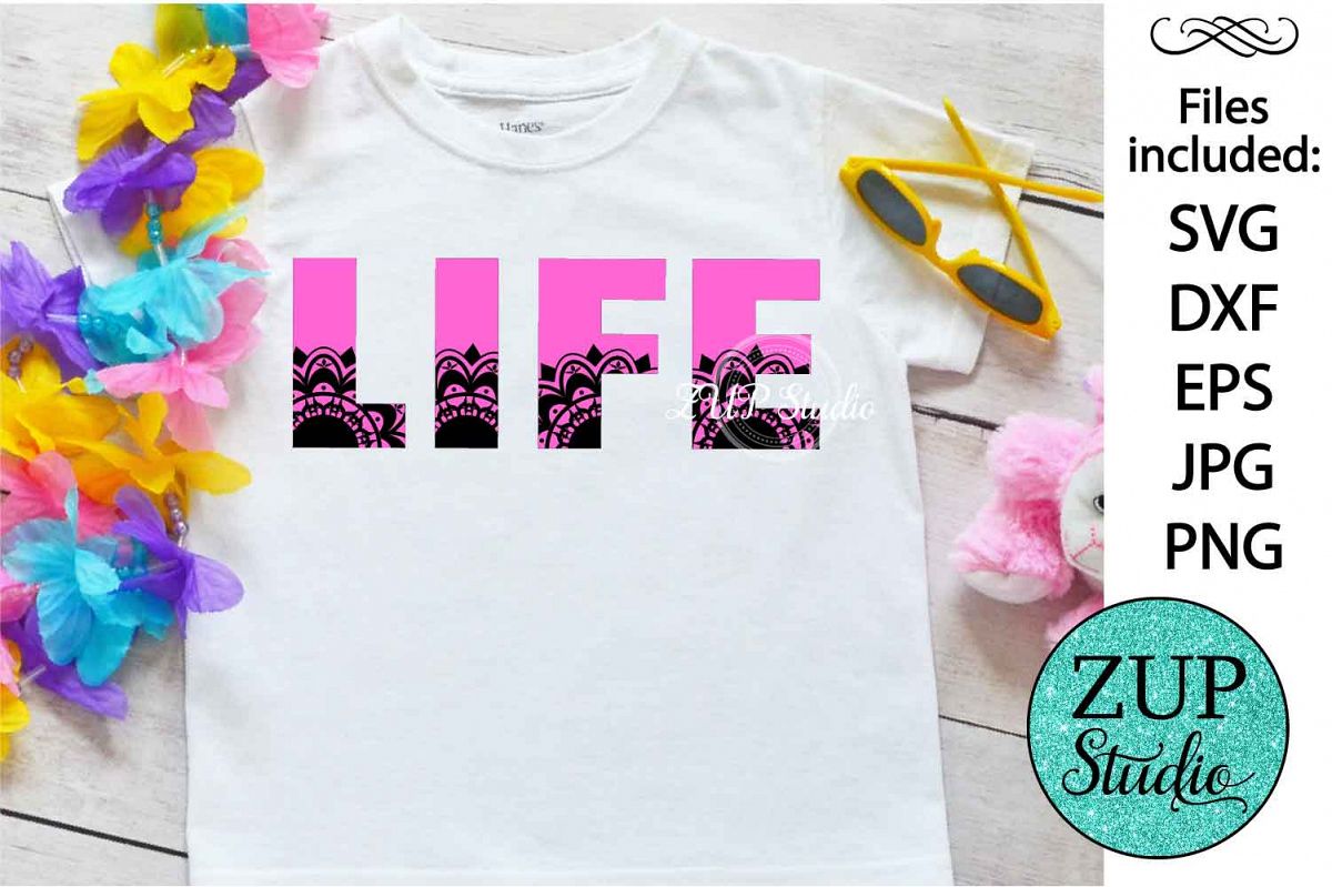 Life Mandala Flower Digital Cutting files file 60 example image 1