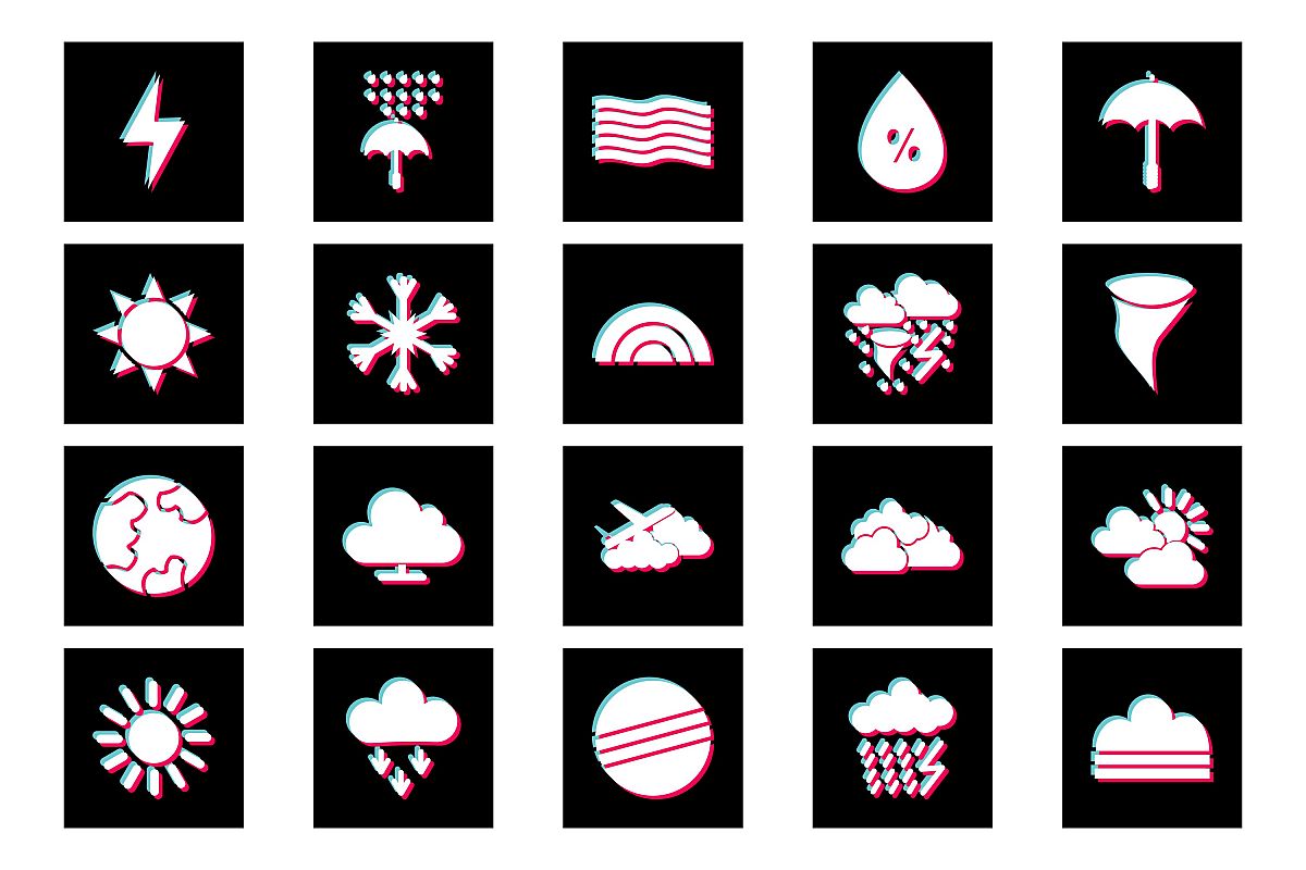 Set Of Weather And Season Icons example image 1