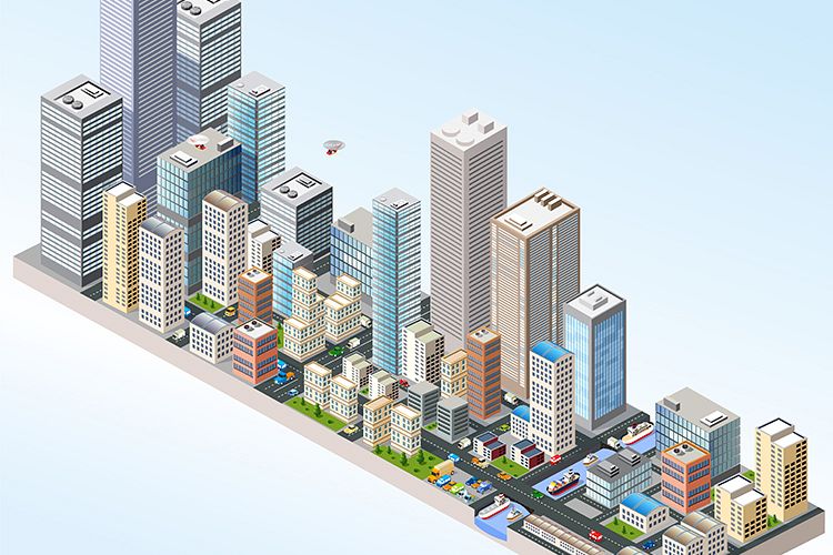 Isometric in a big city example image 1