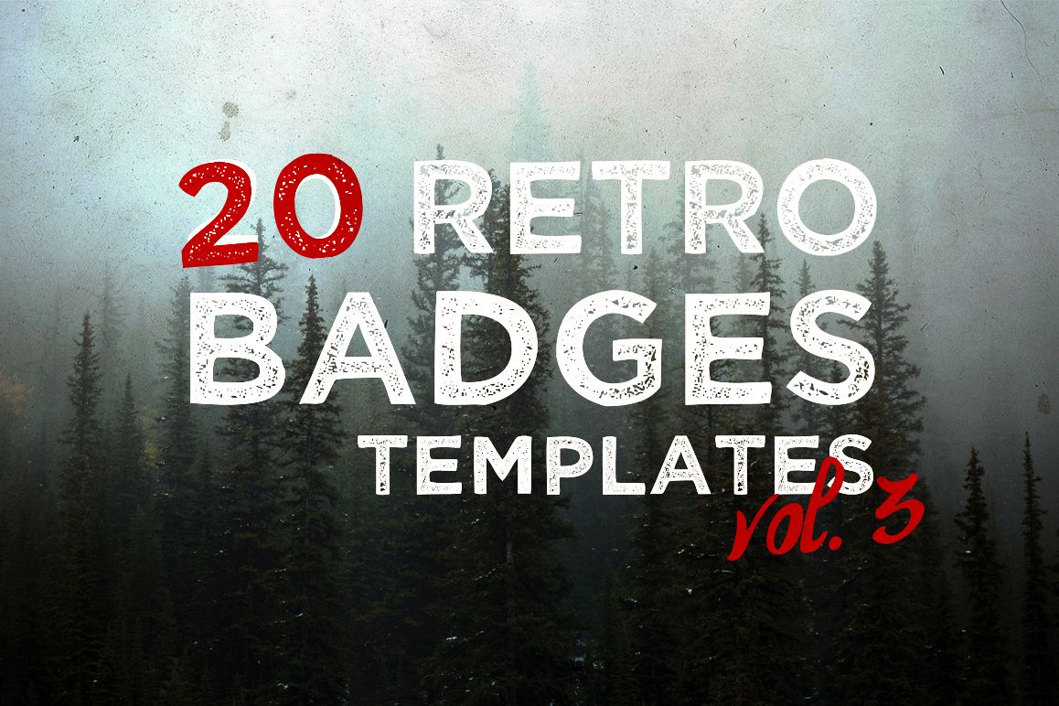 Vol.3 | 20 Retro Badges Templates example image 1