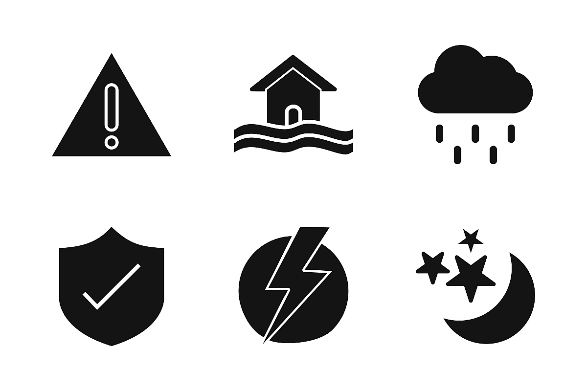 Set Of Weather And Season Icons example image 1