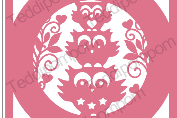 Owl Frame SVG PNG paper cutting file example image 1