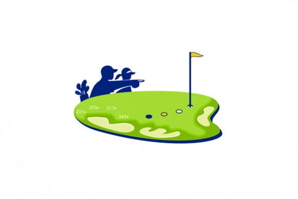 Golfer Caddie Golf Course Retro example image 1
