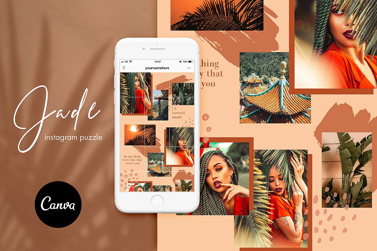 Instagram split grid template for Canva example image 1