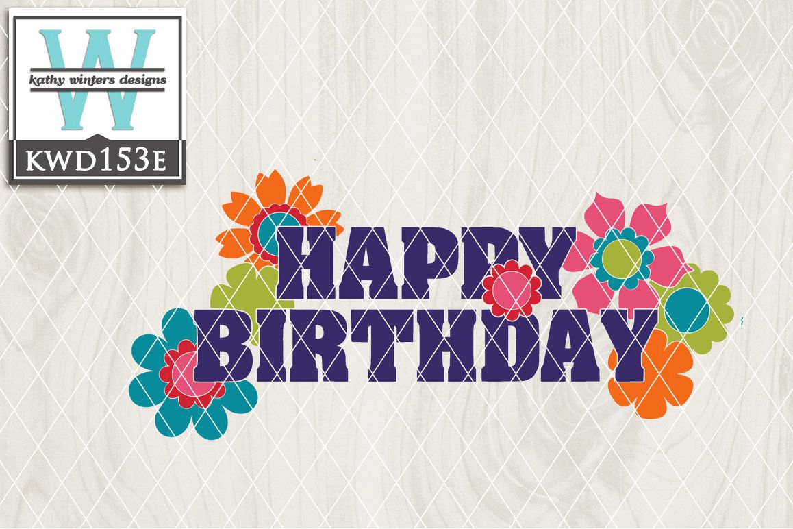 Birthday Cutting File KWD153E example image 1