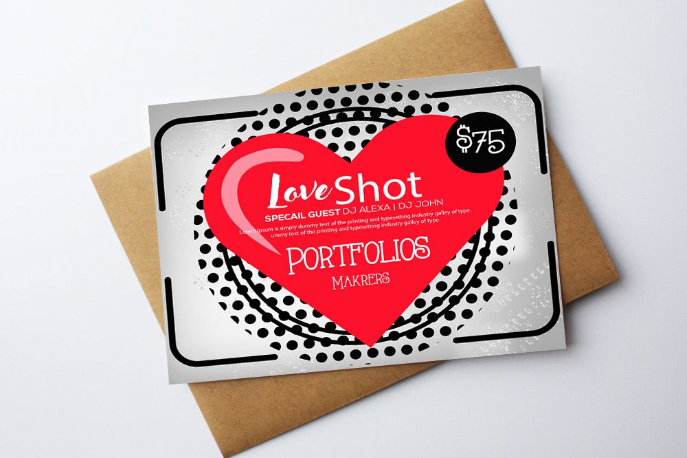 Valentine Love Card Template example image 1