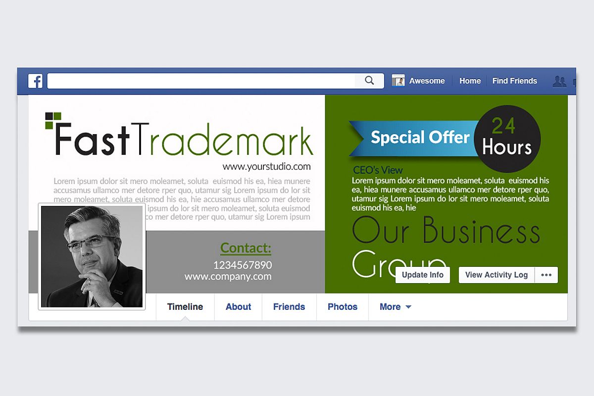 Business Solutions Consultant Facebook Cover example image 1