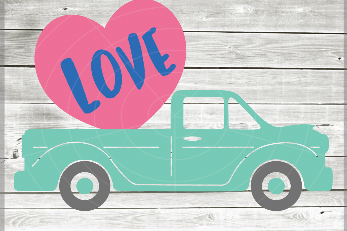 Download Valentine truck WITH LOVE HEART svg - truck SVG - Valentine