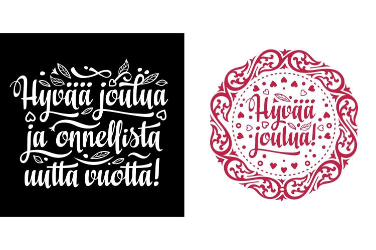 Finnish Text Christmas In Finland Hyvaa Joulua
