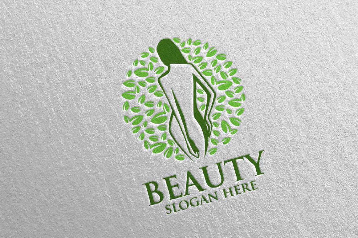 Natural Beauty, Yoga, Fitness, Massage Logo example image 1