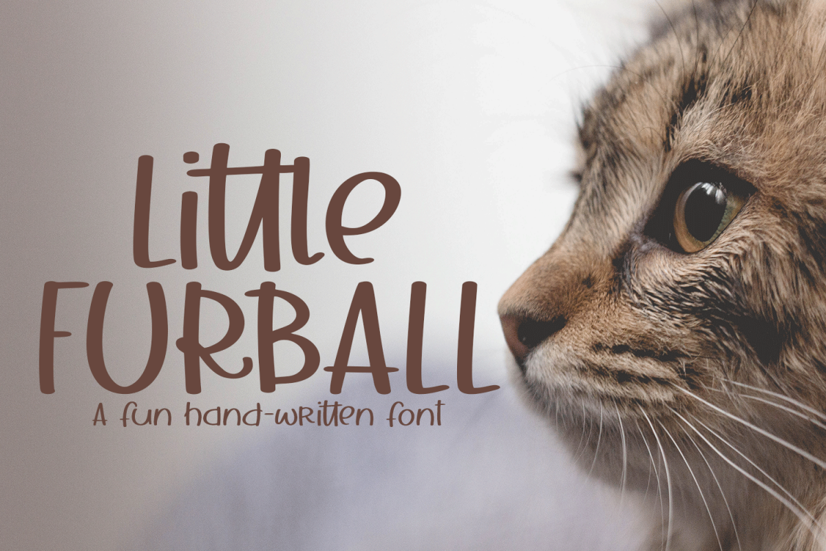 Little Furball - A Hand-Written Font example image 1