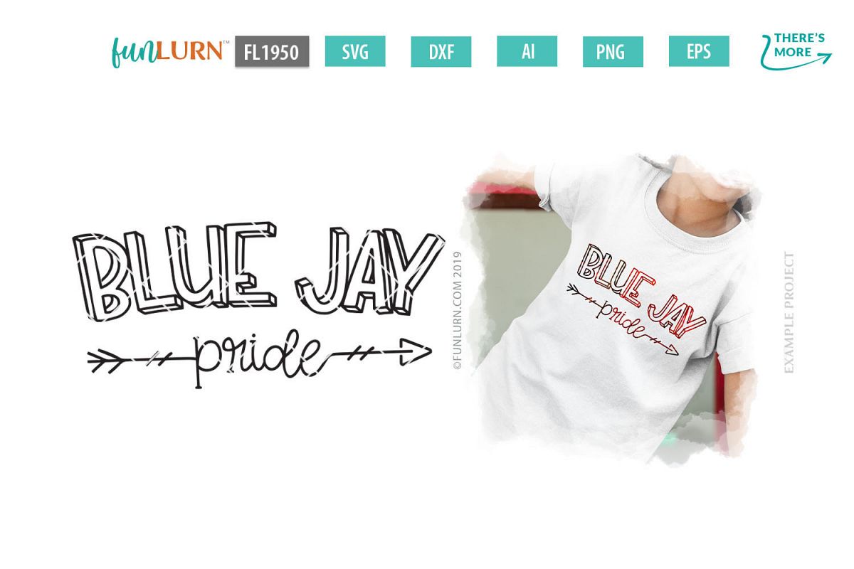 Blue Jay Pride Team SVG Cut File example image 1