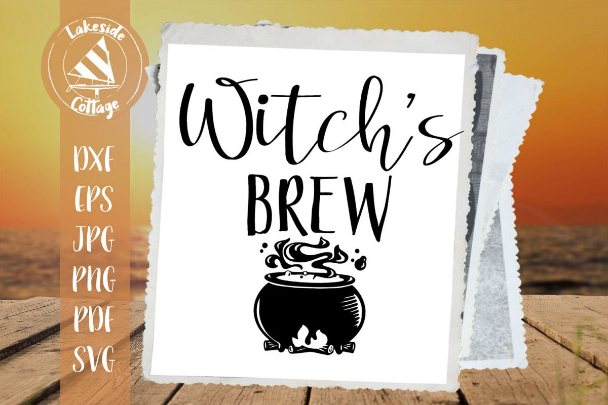 Witch's Brew Coffee and Tea Halloween SVG Design example image 1