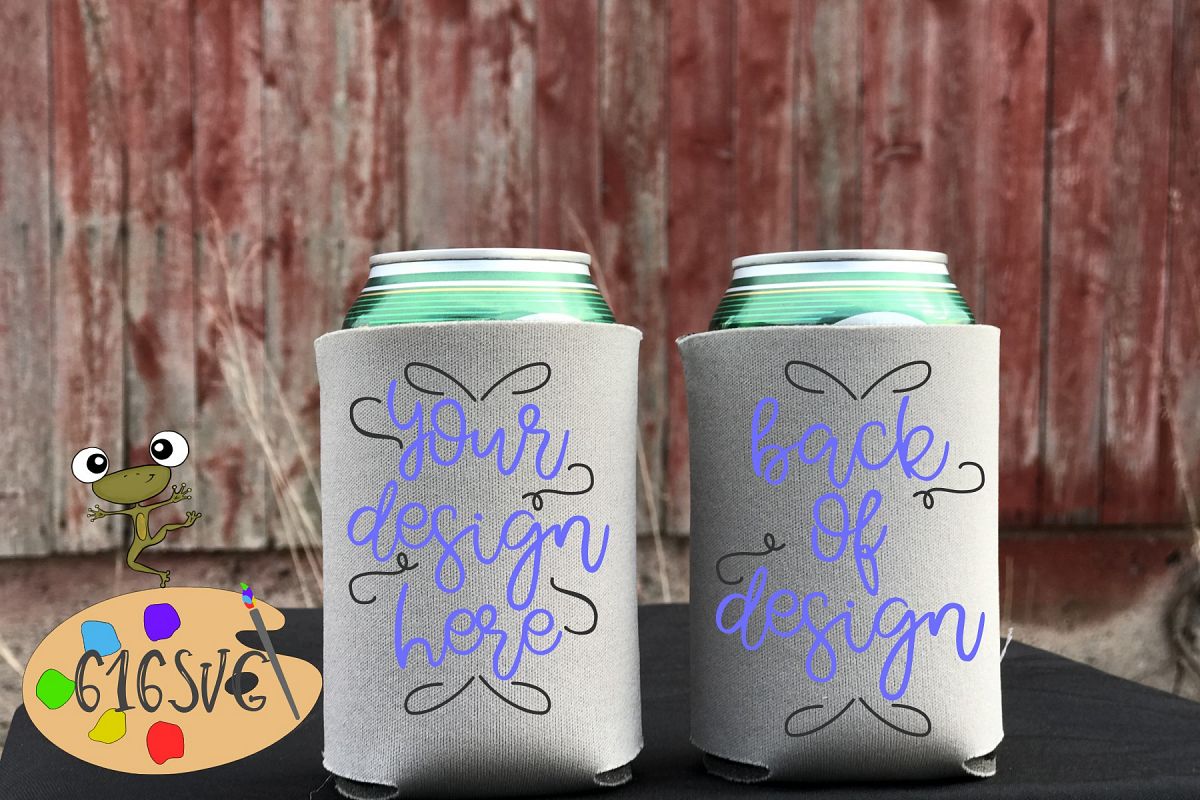 Grey Can Cooler Mockup example image 1