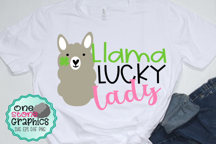llama lucky lady svg,llama svg,St patricks day svg,irish svg example image 1