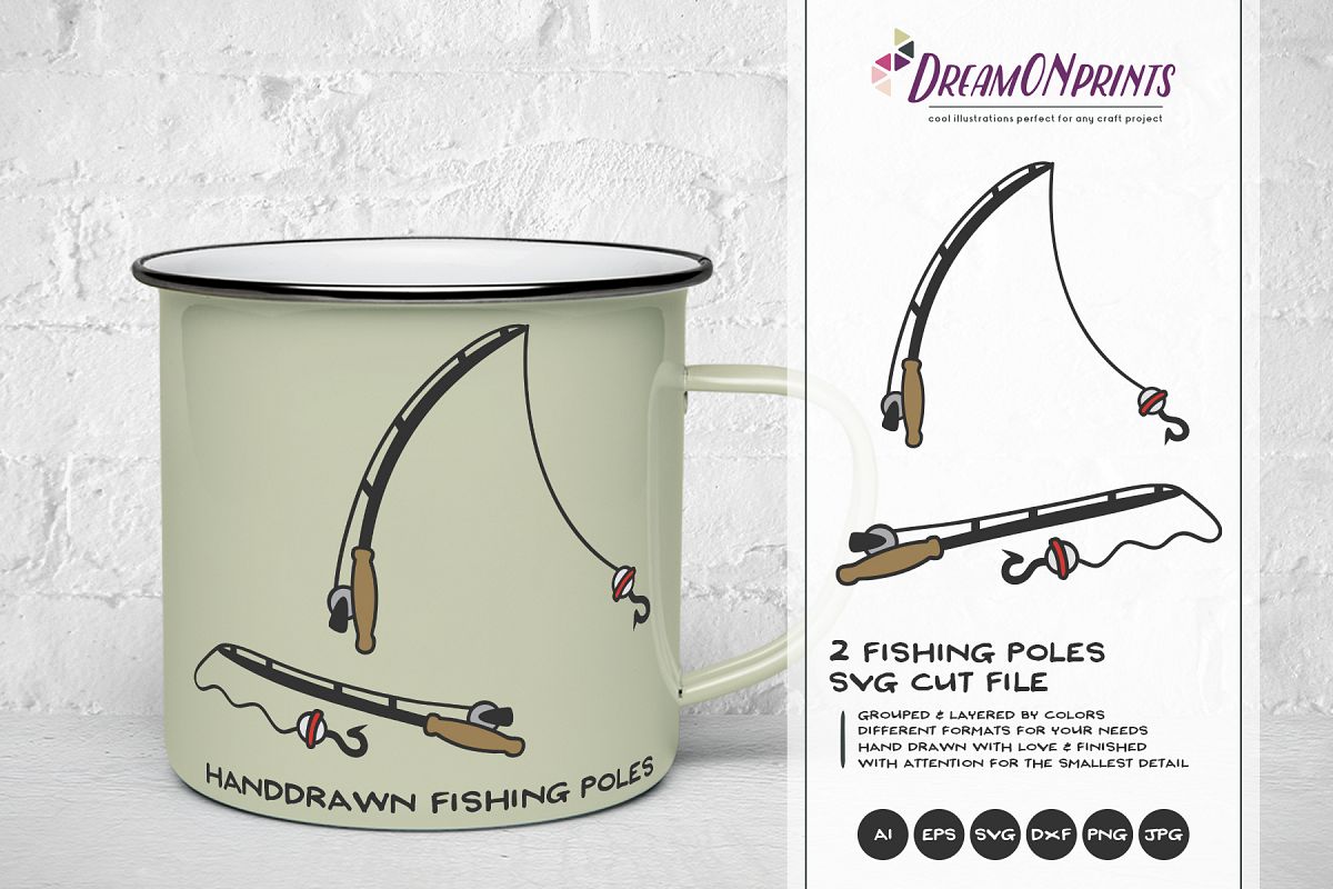 Fishing Pole SVG Cut Files - Fishing Svg example image 1