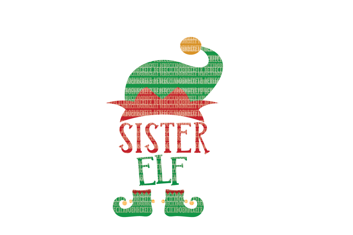 Download Christmas SVG File, Sister Elf, SVG Files for Cameo and Cricut Design Space, Iron on Decal ...