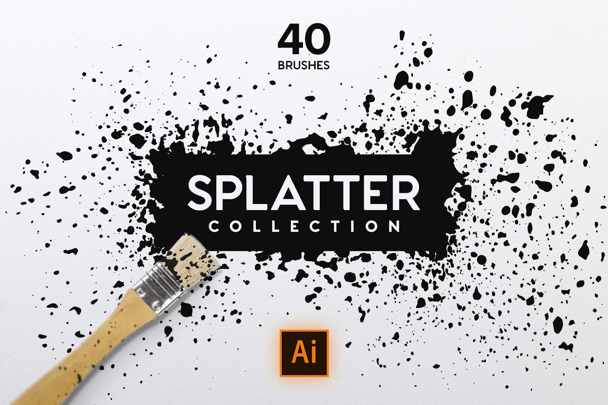 splatter brushes illustrator download