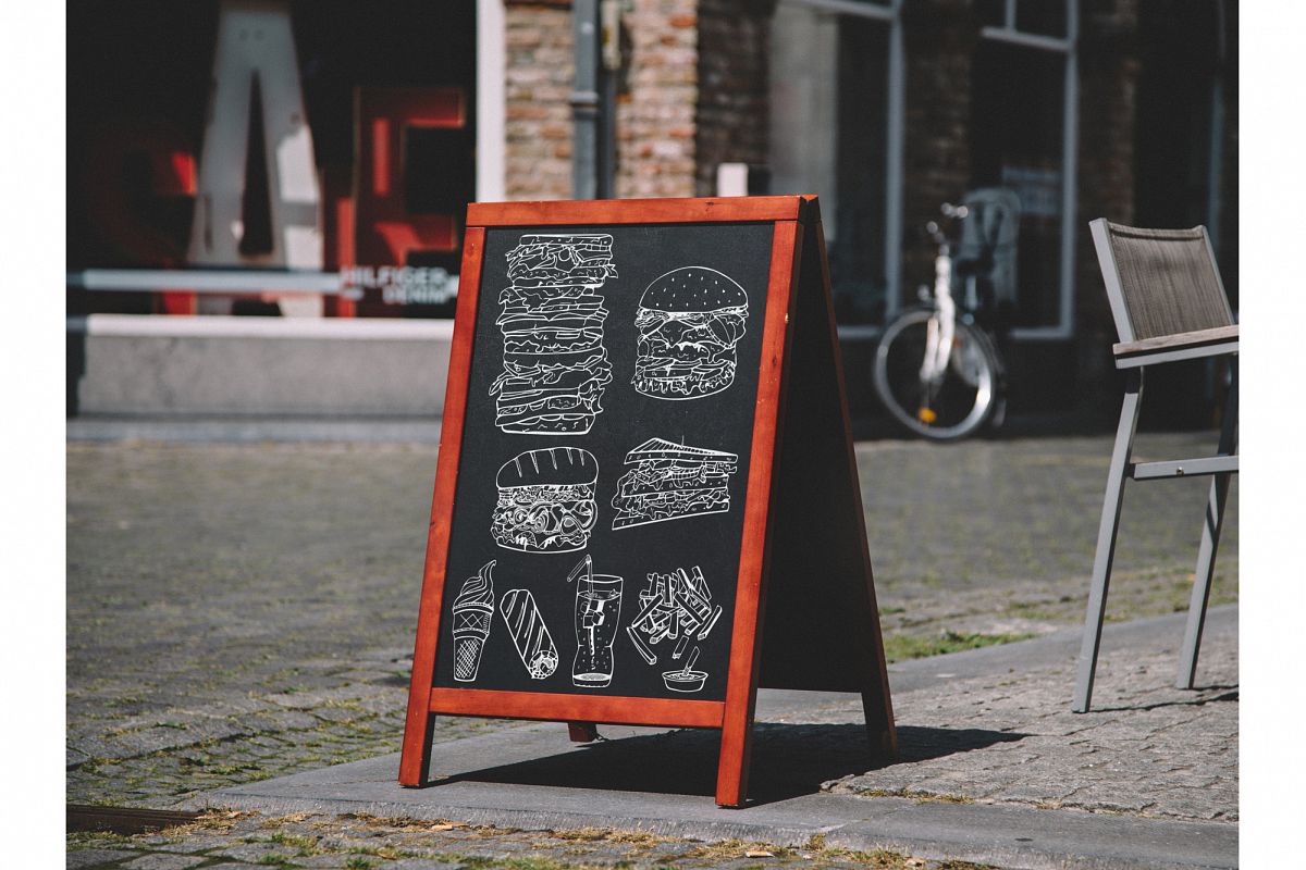 Fast food set. + Seamless patterns example image 1