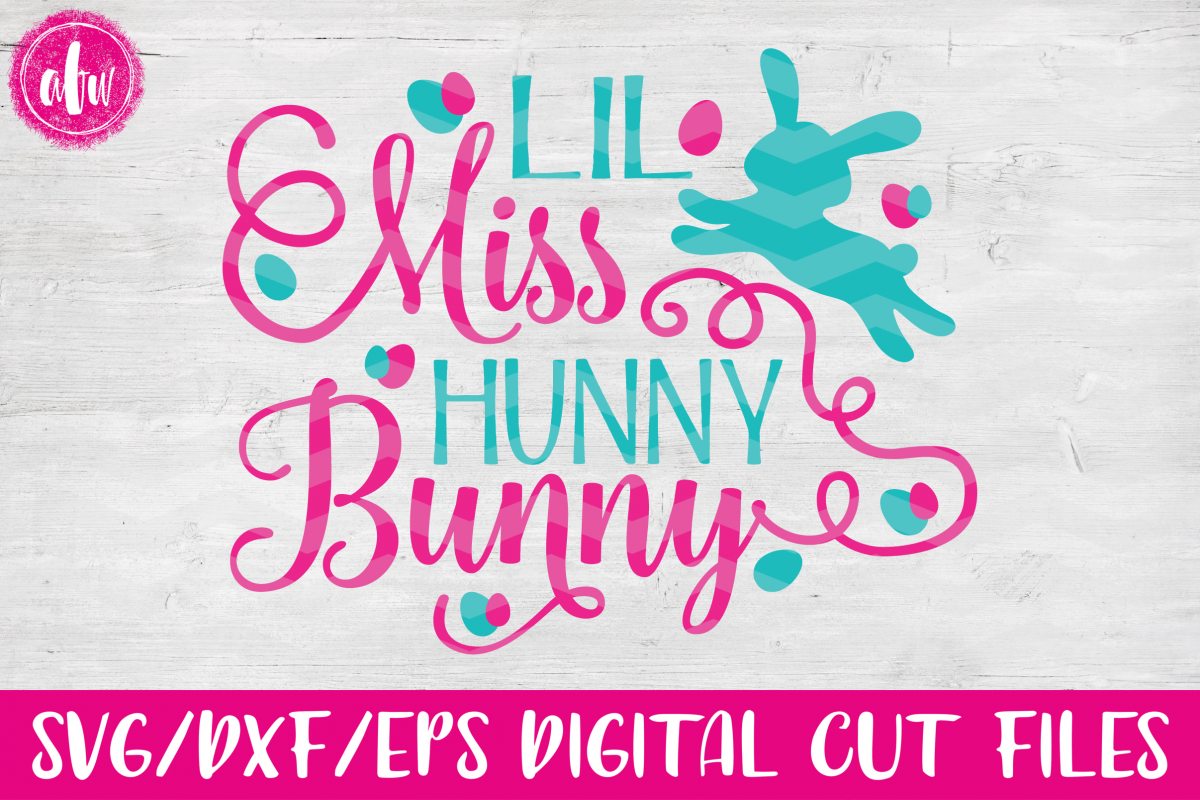 Lil Miss Hunny Bunny - SVG, DXF, EPS Cut Files example image 1