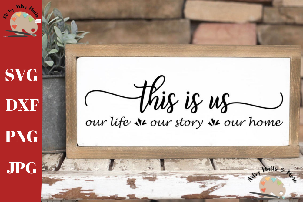 Download This is us svg Our family wall decal svg wooden sign decal