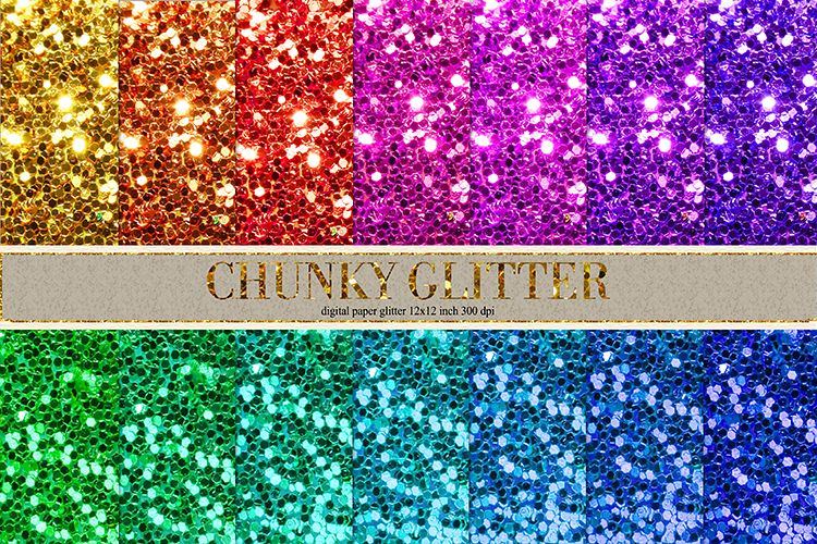 Chunky glitter digital paper example image 1