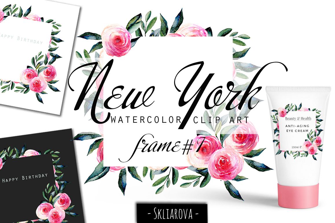 "New York". Roses frame #1 example image 1