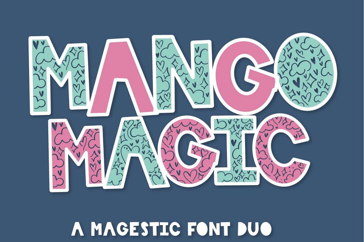 Mango Magic - A Fun Magical Font Duo - Perfect for Layering! example image 1