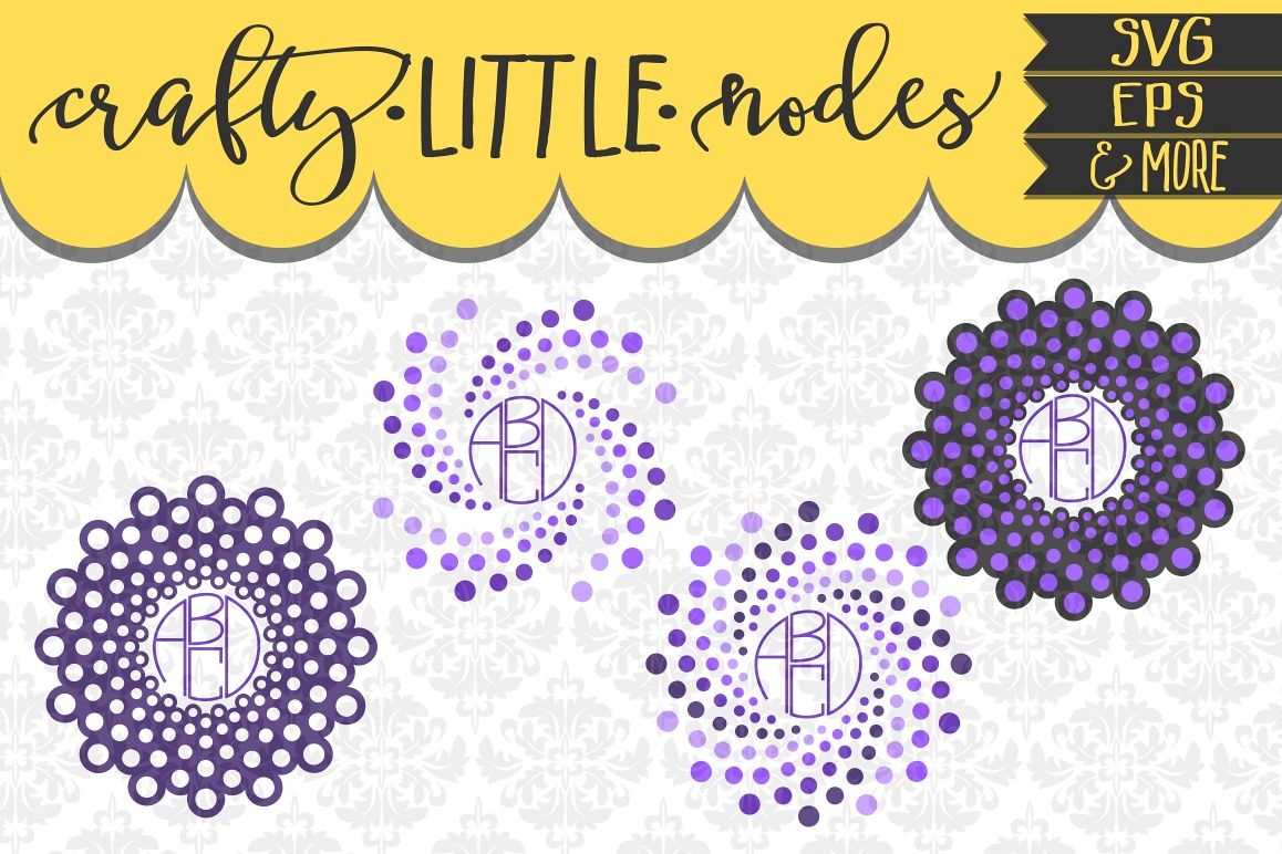 Download Circle Mandala Dotted Monogram Set SVG DXF AI EPS PNG (Transparent) (2273) | SVGs | Design Bundles