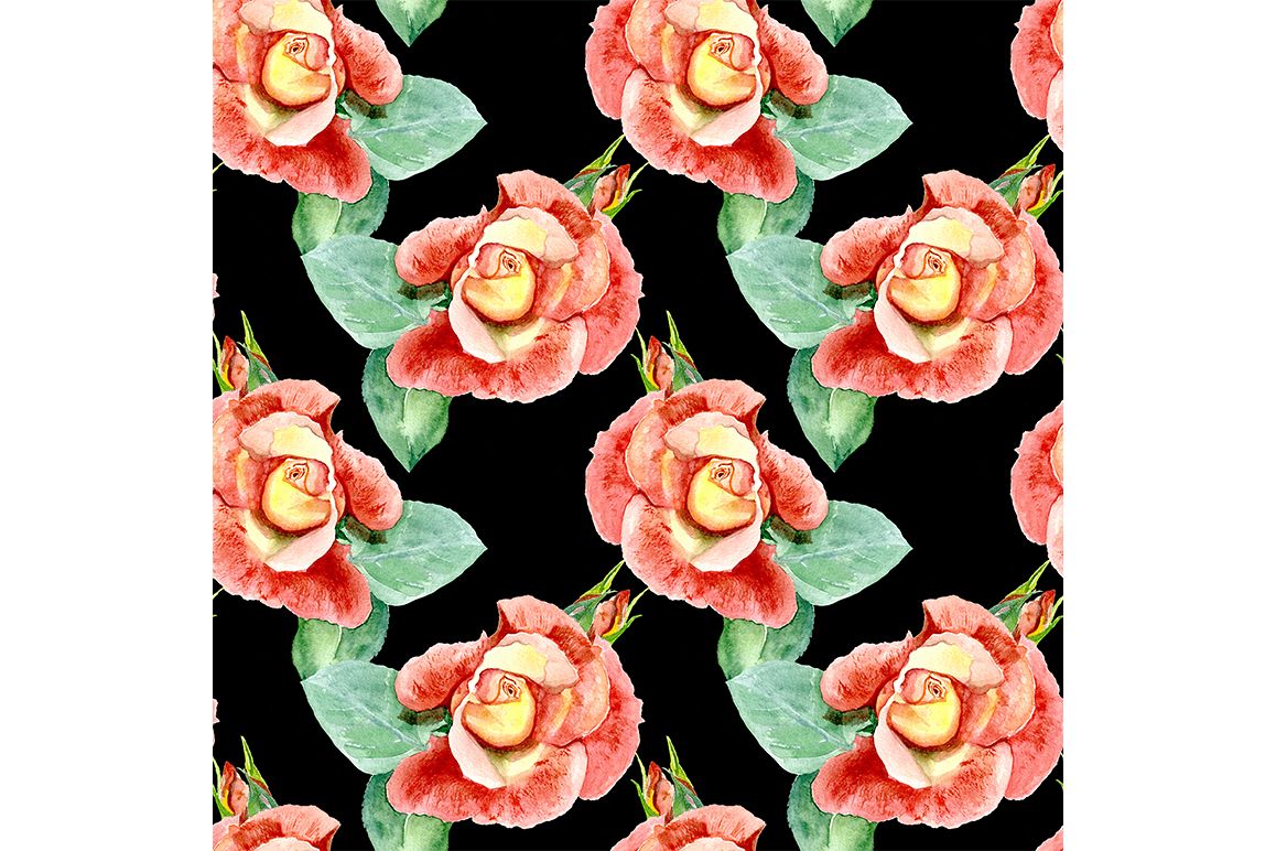 Seamless pattern roses. example image 1