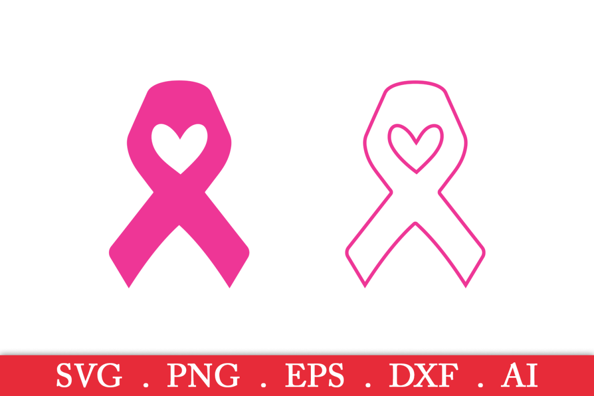 SALE! Heart ribbon svg, breast cancer svg, cancer ribbon svg