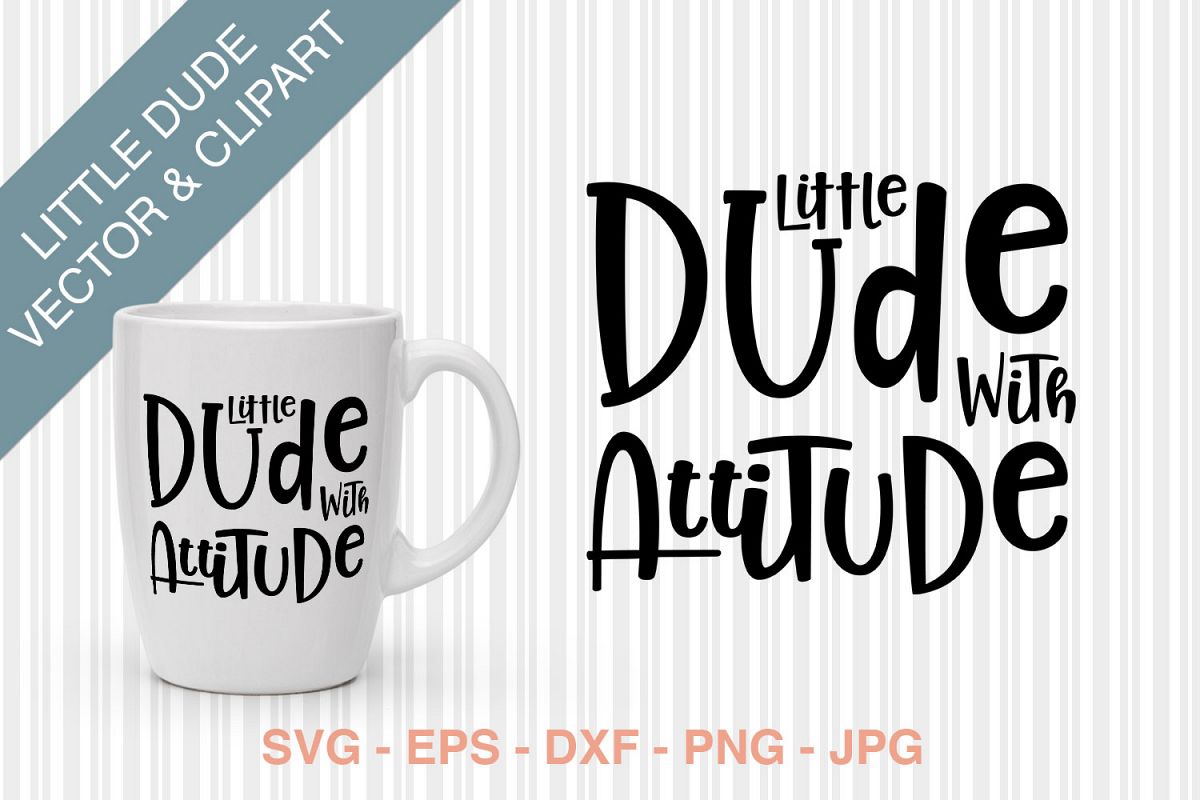 Little Dude With Attitude SVG/Clipart example image 1